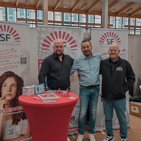 Team Leipzig der SF Gebäudereinigung auf der Messe in Borna